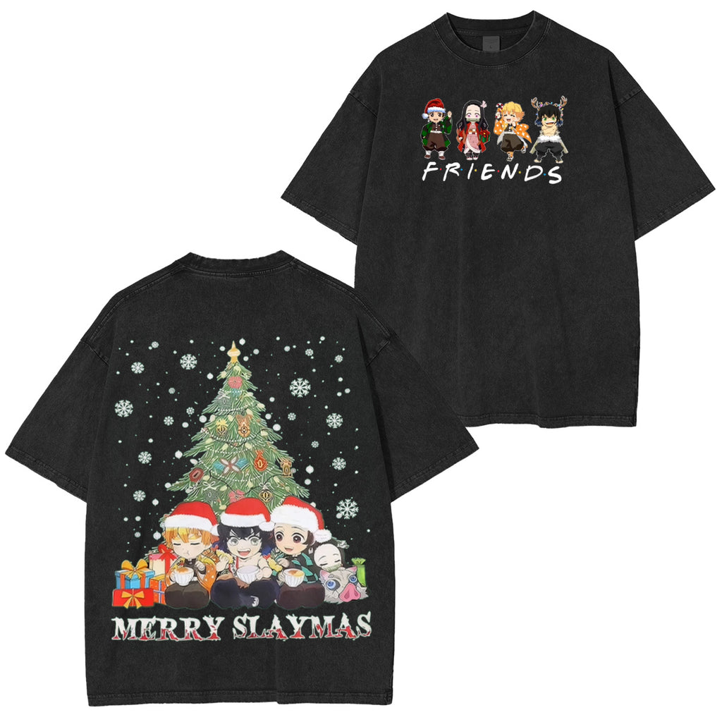 Demon Slayer Friends Vintage Washed T-shirt/Crewneck/Hoodie