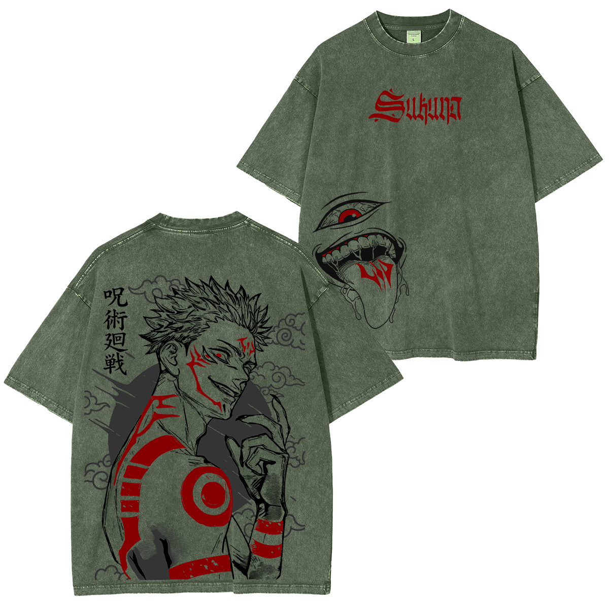 Camiseta/Sudadera/Sudadera con capucha Lavado Jujutsu Kaisen Sukuna