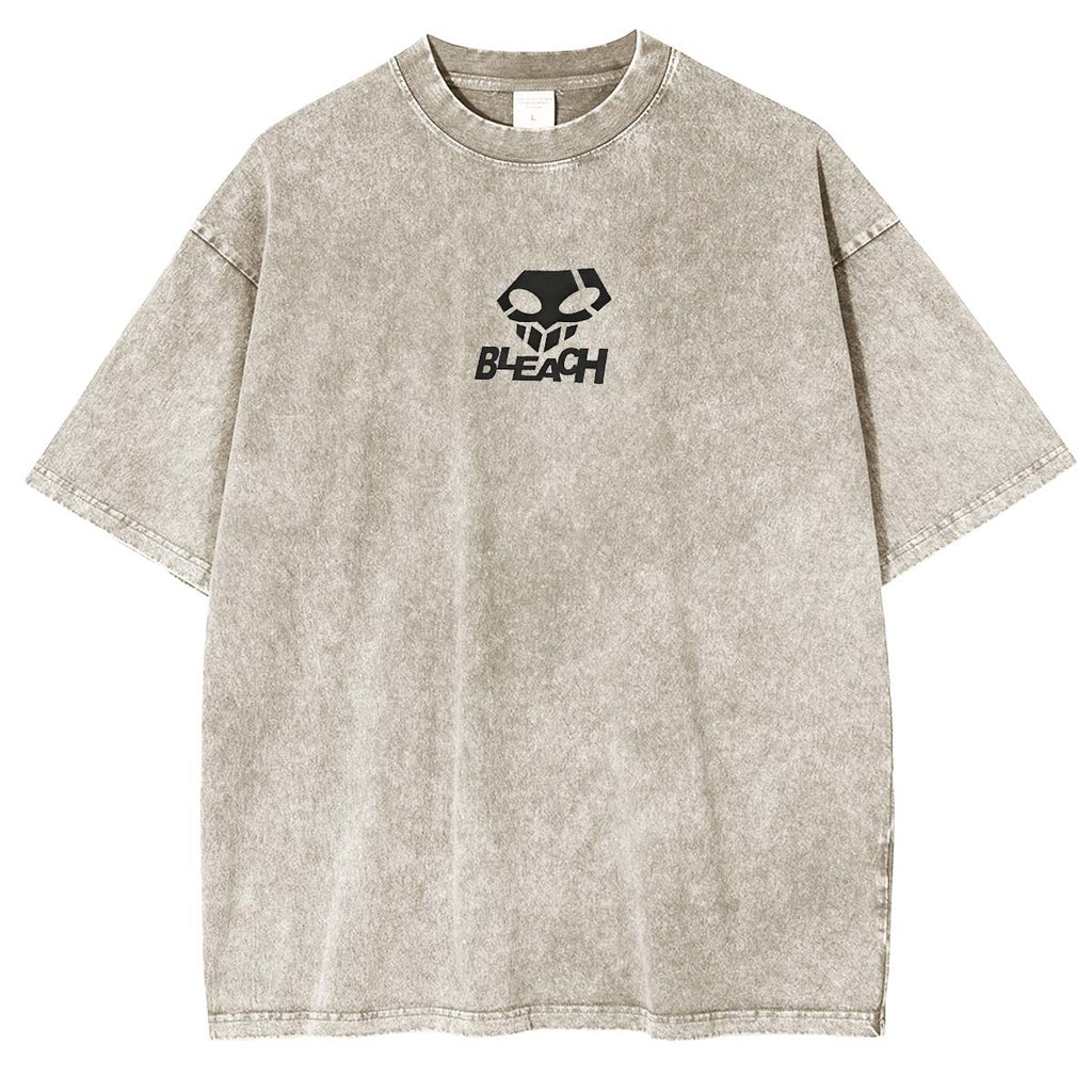 Ichigo Bleach Anime Double Printed Vintage Washed Tee