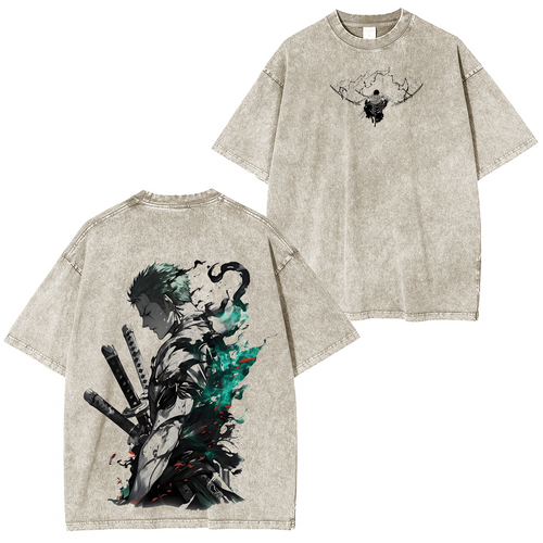 Roronoa Zoro One Piece Anime Vintage Washed T-shirt/Crewneck/Hoodie