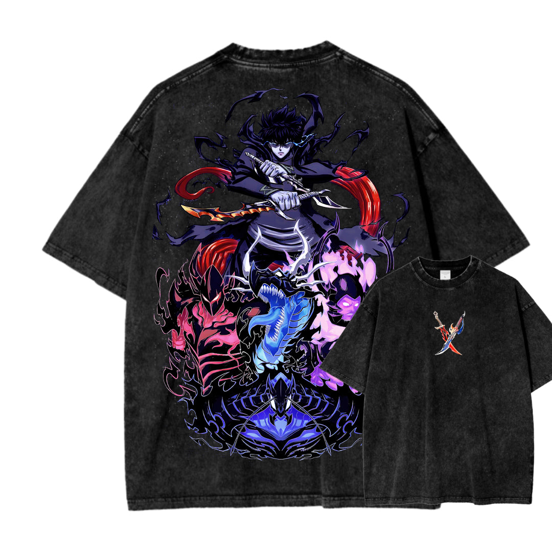 Solo leveling Unisex Fit Washed T-Shirt 2502009647