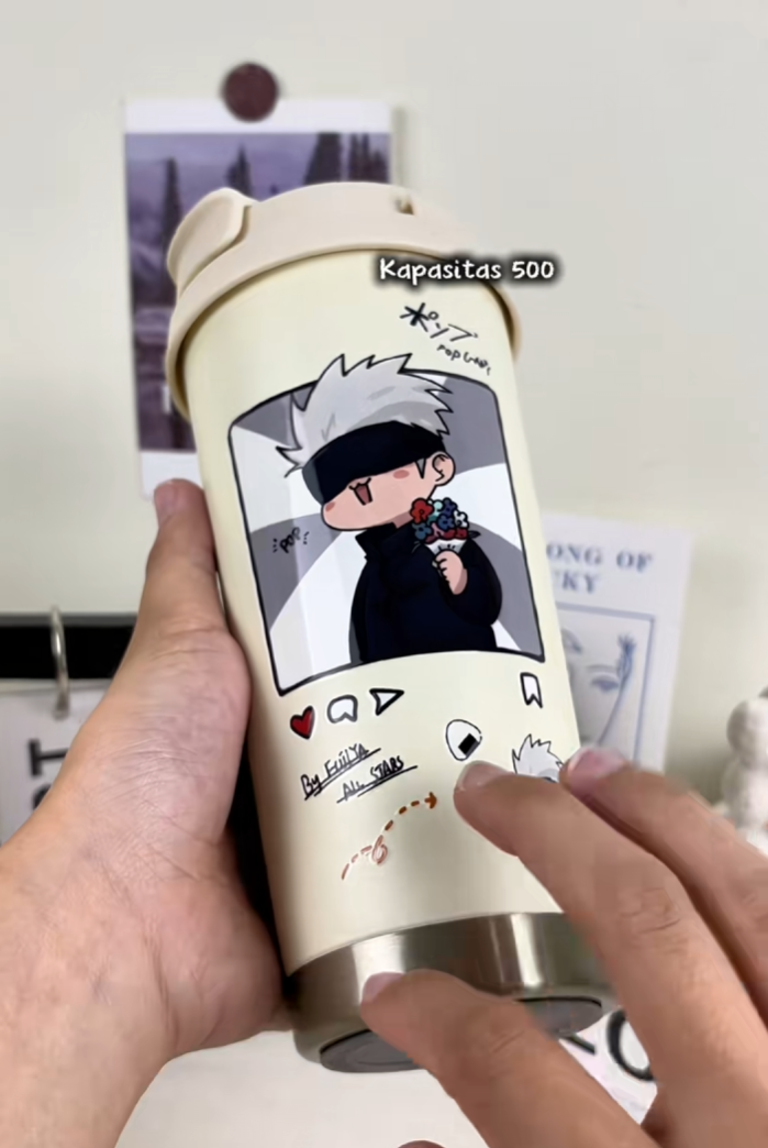 Jual Tumbler Anime Jujutsu Kaisen Chibi Lucu 500ml