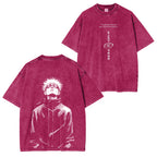 Camiseta unisex lavada Gojou Satoru Jujutsu Kaisen Anime Ácido