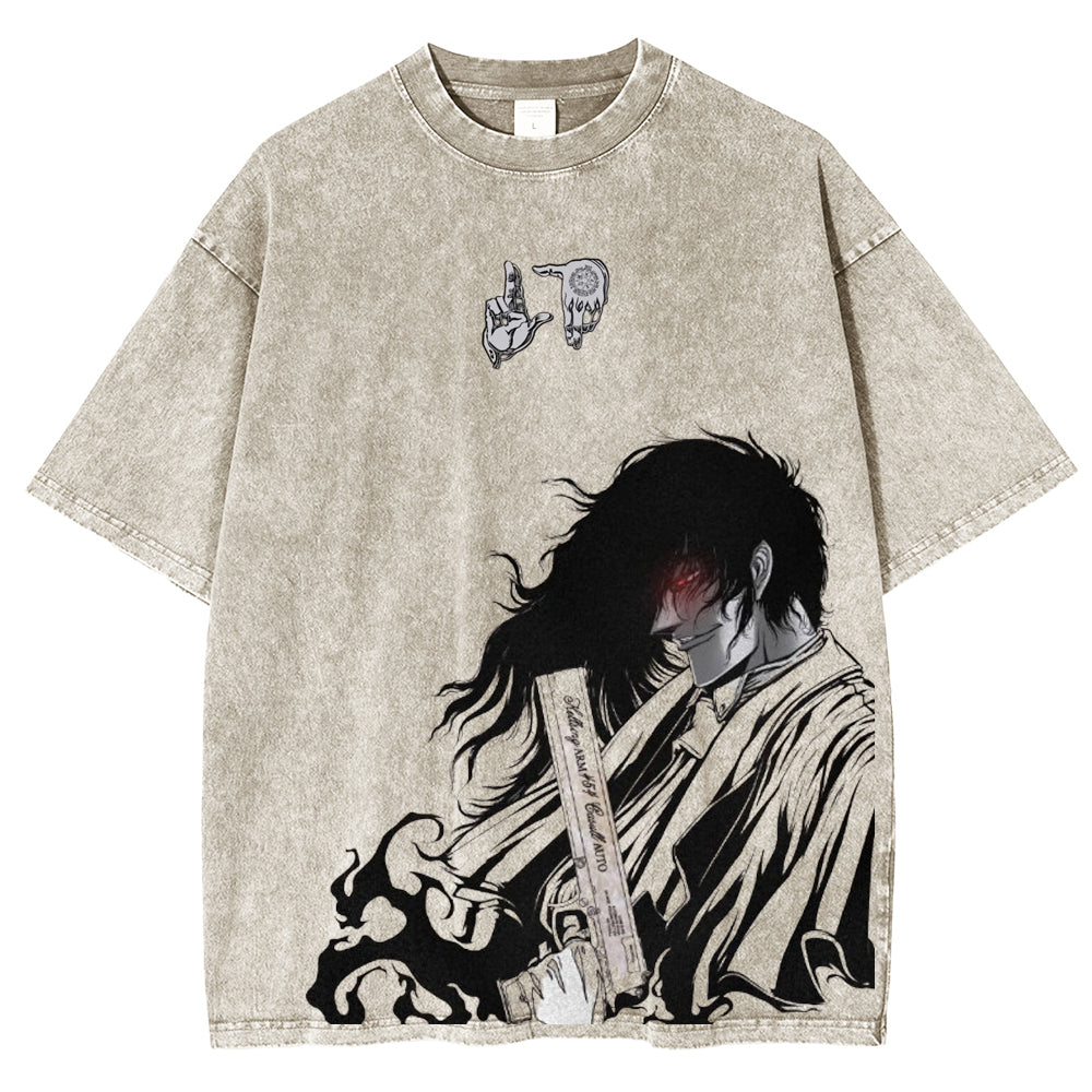 Camiseta unisex lavada Alucard