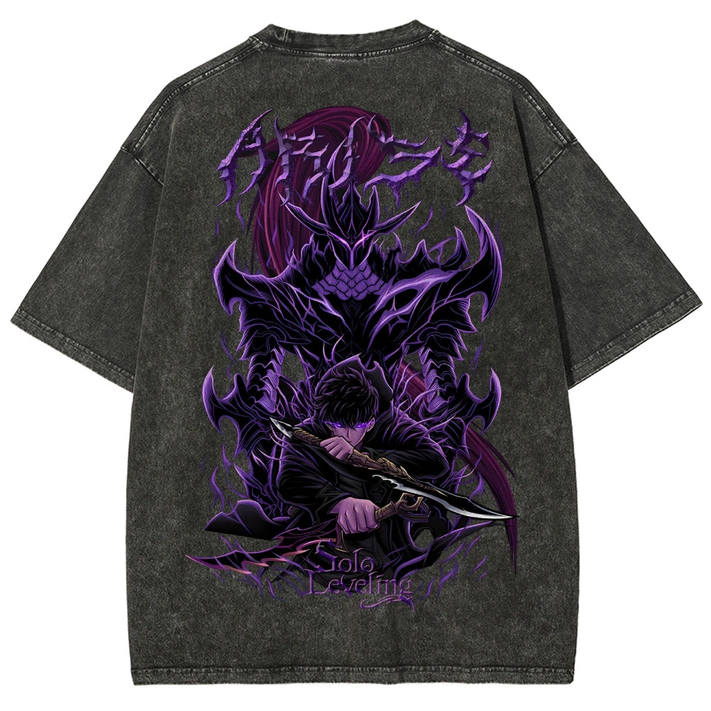 Solo Leveling Printed Unisex Washed T-Shirt