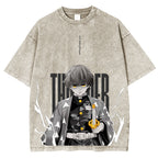 T-shirt délavé unisexe Zenitsu Demon Slayer