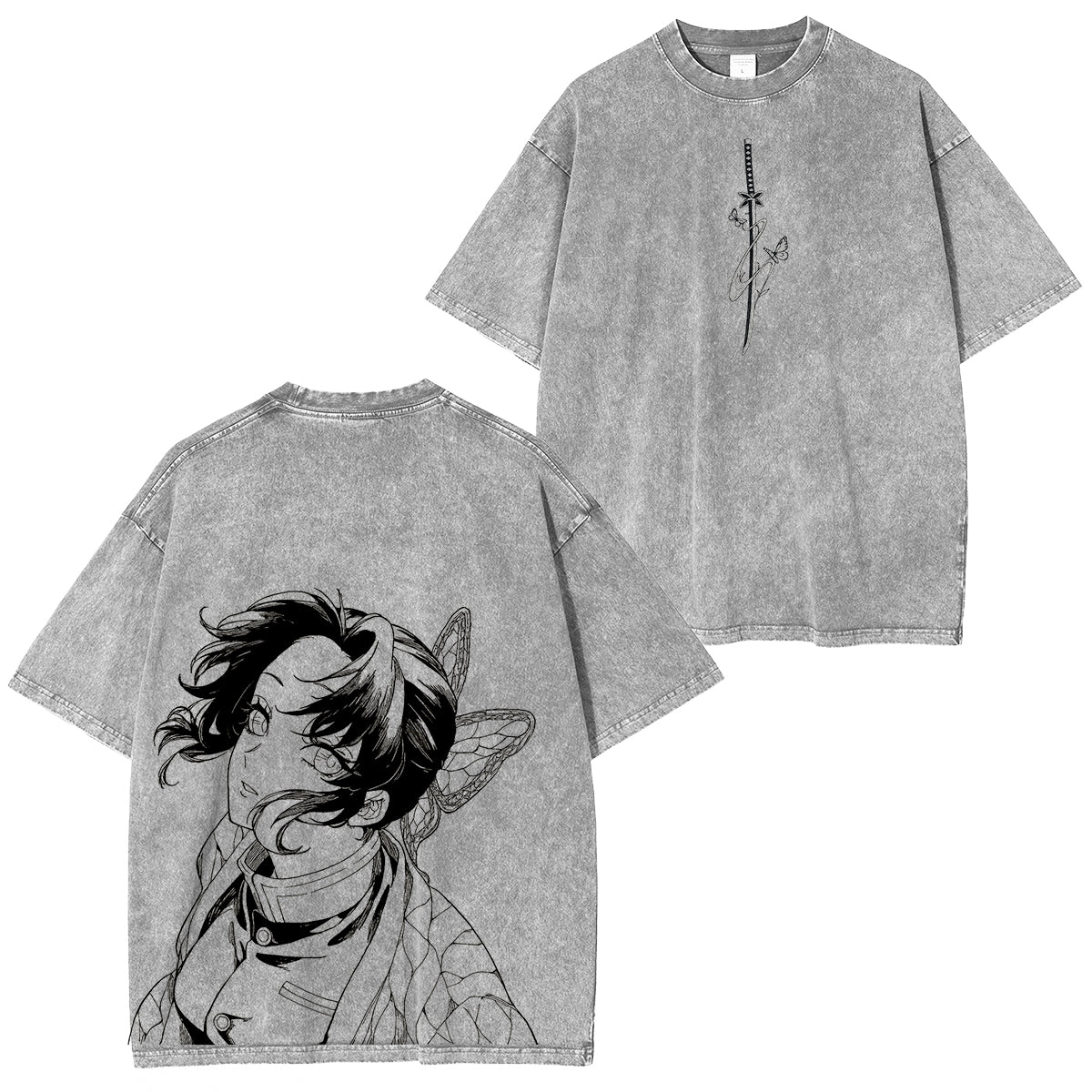 Camiseta Unisex Lavada Demon Slayer