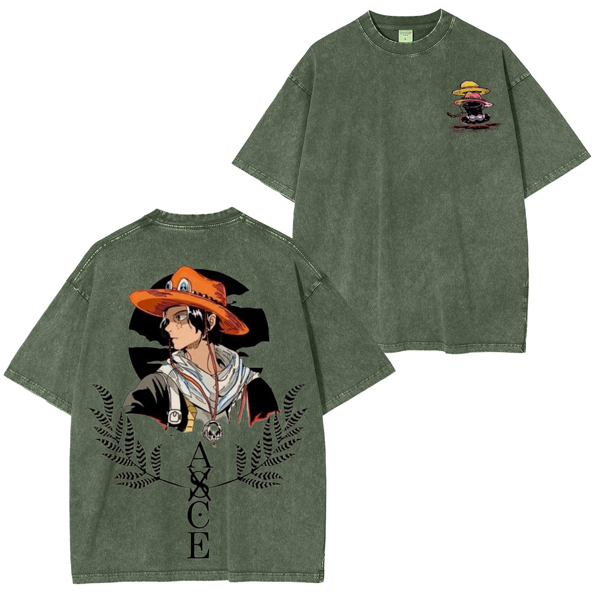 Fire Fist Ace  One Piece washed T-shirt/Crewneck/Hoodie
