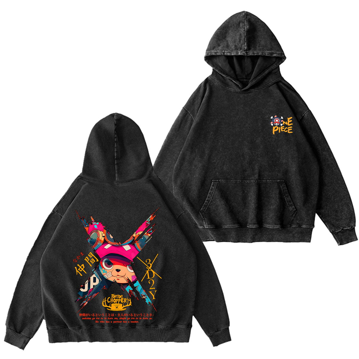 Tony Tony Chopper One Piece Anime Unisex Washed T-Shirt/HOODIE