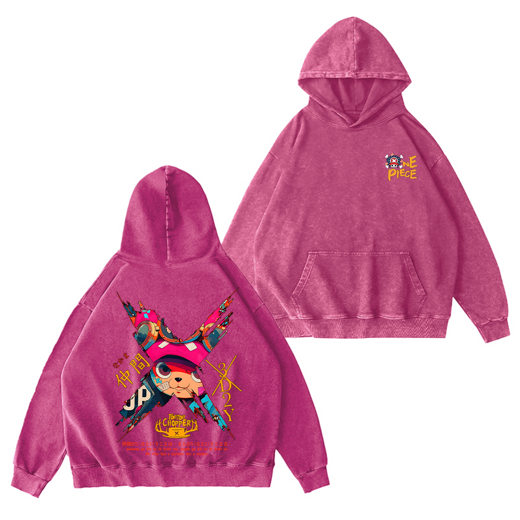 Tony Tony Chopper One Piece Anime Unisex Washed T-Shirt/HOODIE