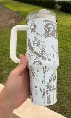 One Piece Themed engraved Stanley Tumbler Cup