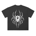 Camiseta streetwear de peso pesado negro con araña Carisma Oscuro