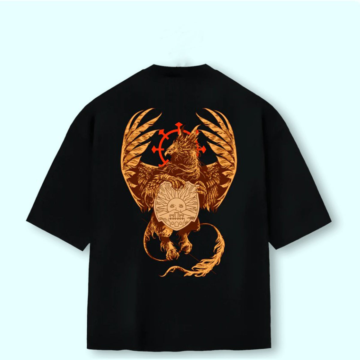 Oversized Black Premium | BLACK CLOVER - ALVORECER DOURADO Golden Dawn