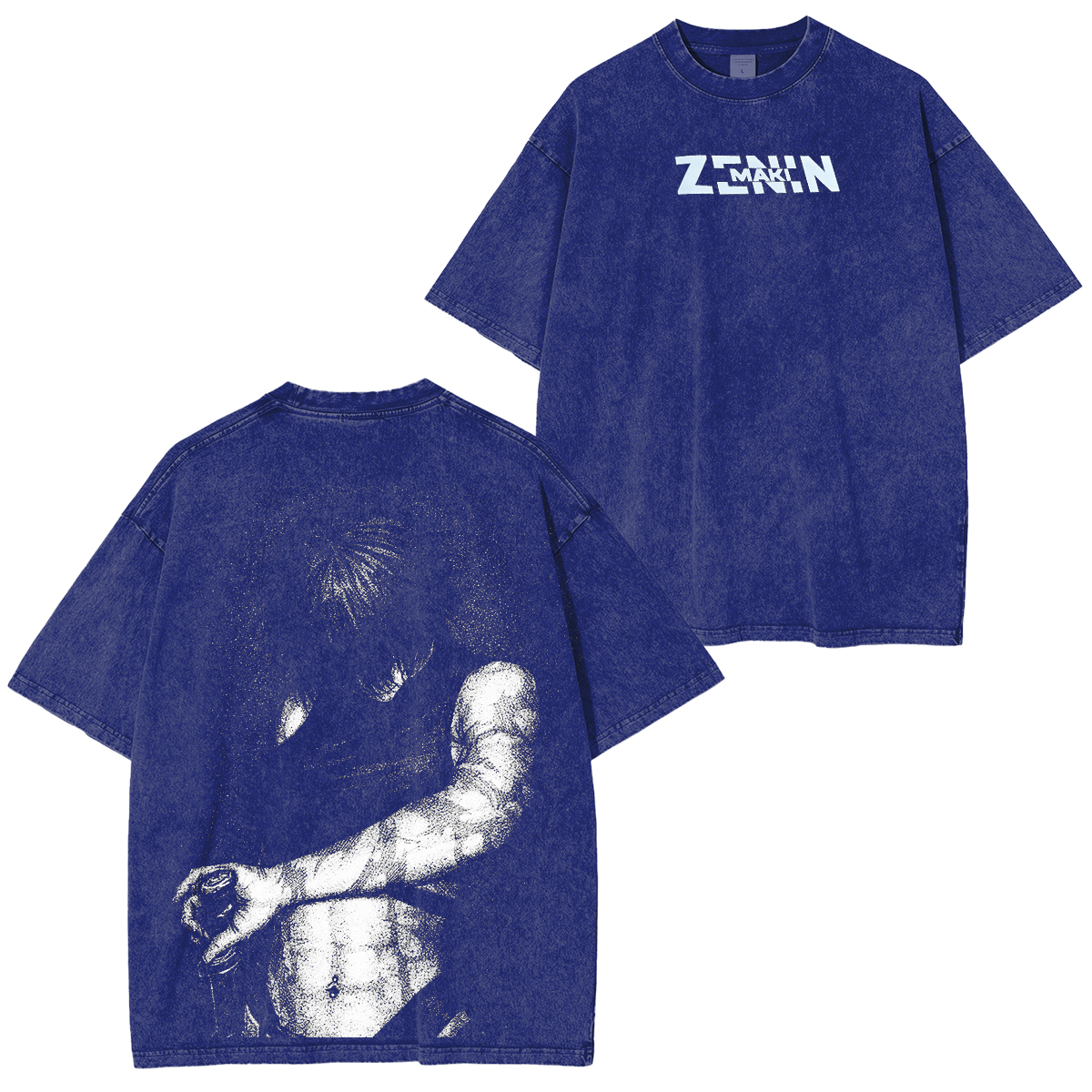 Camiseta/Sudadera/Sudadera con Capucha Estampado Maki Zenin Jujutsu Kaisen Anime Efecto Desgastado