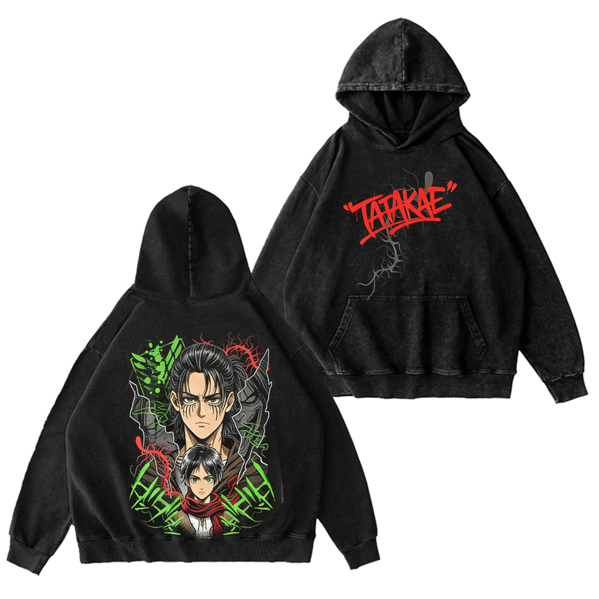Attack On Titan Scout Anime Washed T-shirt/Crewneck/Hoodie
