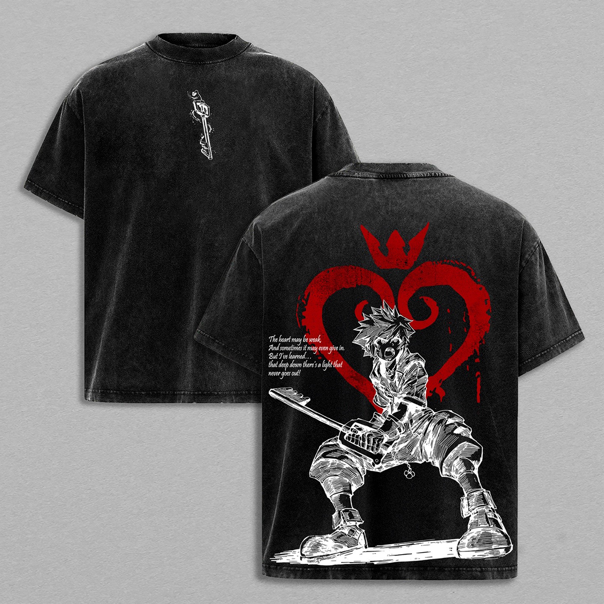 Camiseta desgastada de Kingdom Hearts