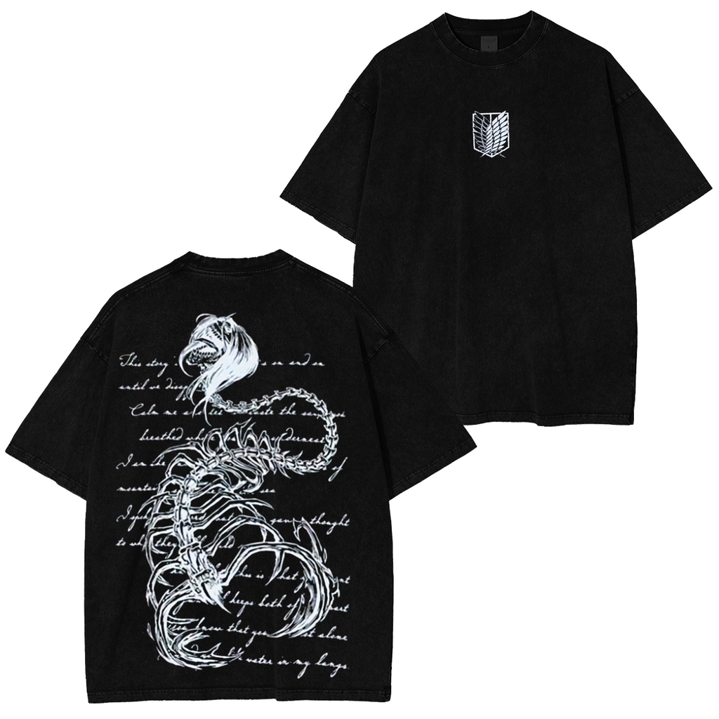 Eren Attack On Titan anime Washed T-shirt/Crewneck/Hoodie