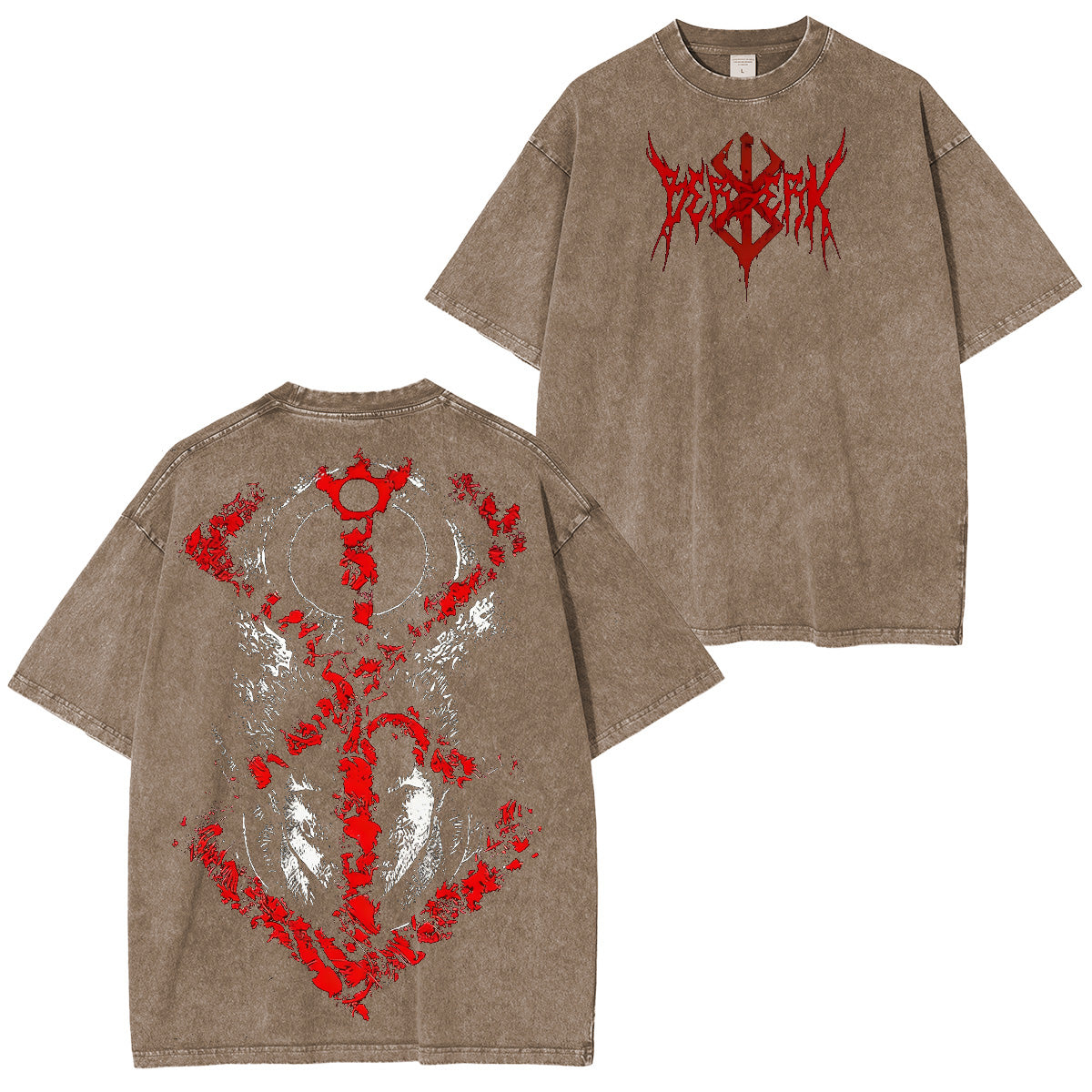 Camiseta/Sudadera/Sudadera con Capucha Desgastada de Guts Berserk