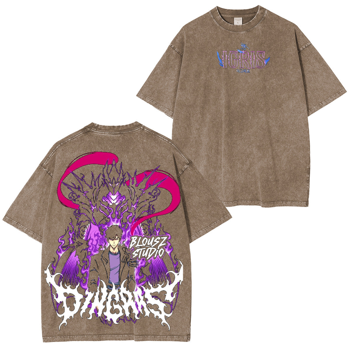 Camiseta/Sudadera/Sudadera con capucha desgastada de Solo Leveling