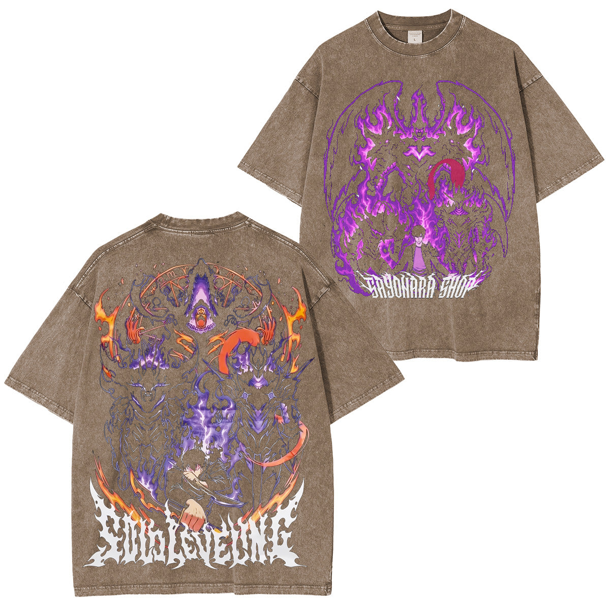 Camiseta/Sudadera de cuello redondo/Sudadera con capucha desgastada de Solo Leveling