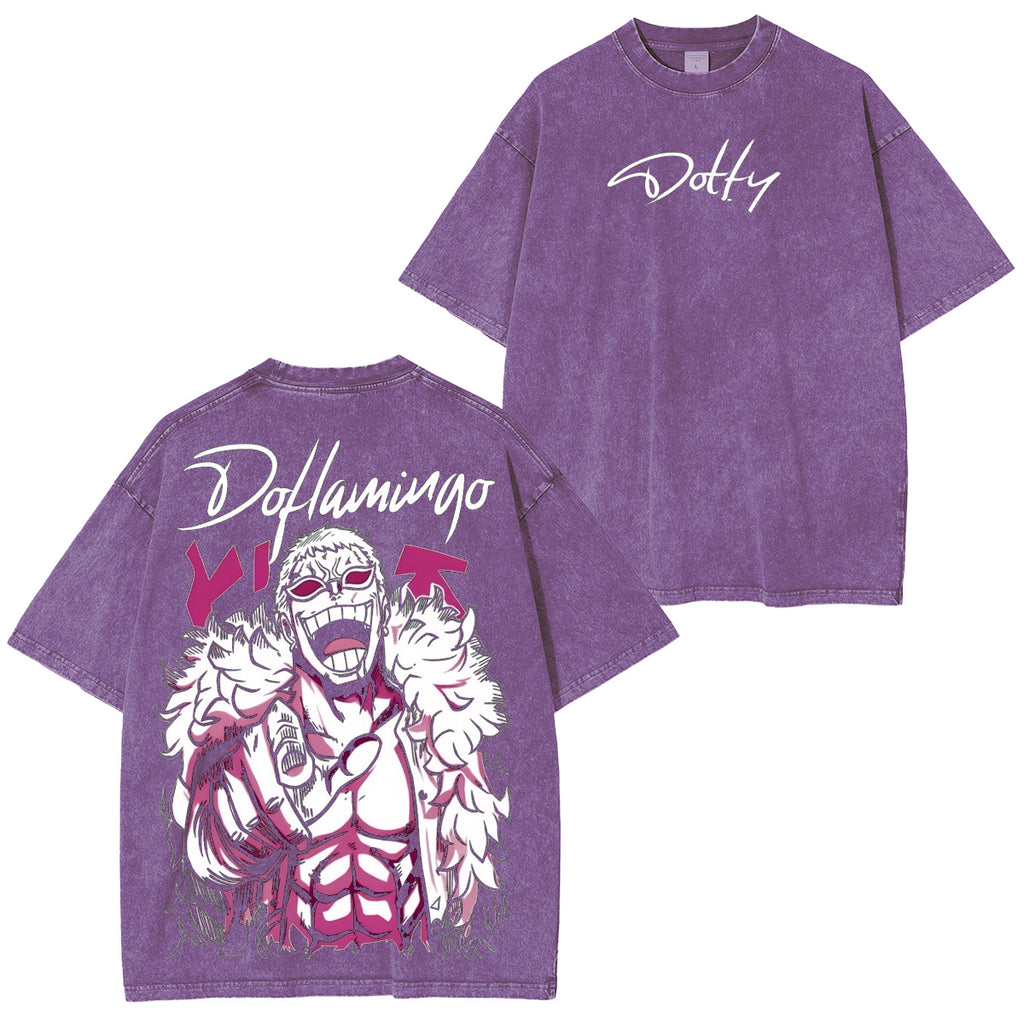 One Piece doflamingo Washed T-shirt/Crewneck/Hoodie