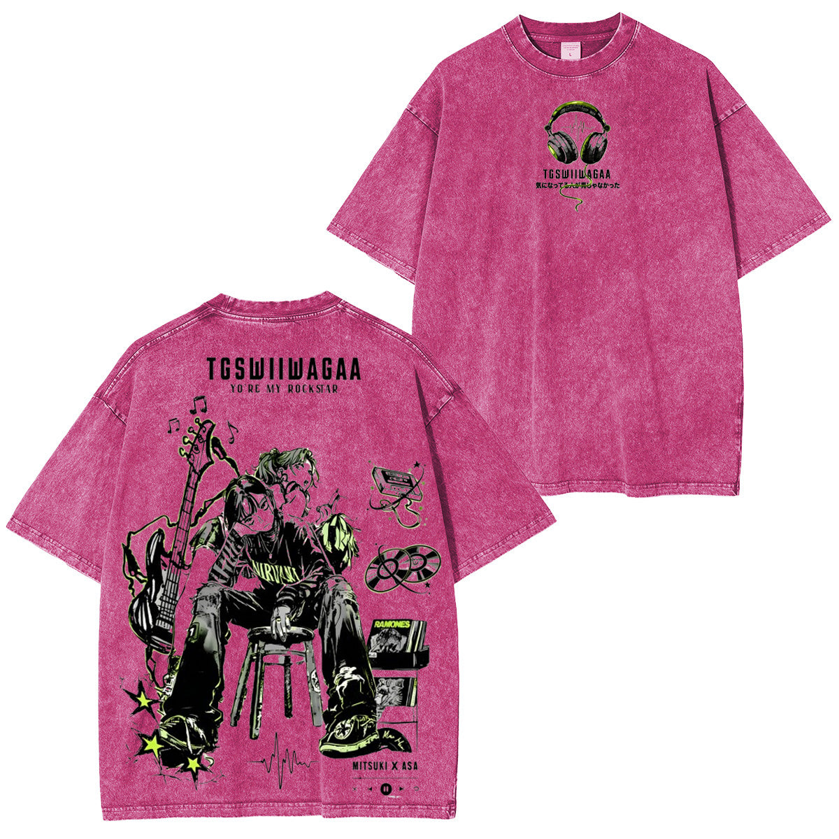 T-shirt/Sweat-shirt/Sweat à capuche The Guy She Was Interested In Wasn't a Guy at All Anime Washed