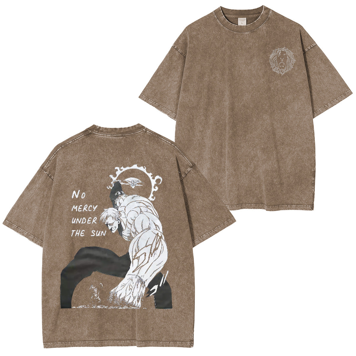 Escanor The Seven Deadly Sins T-shirt/Sweat-shirt à col rond/Sweat à capuche délavé