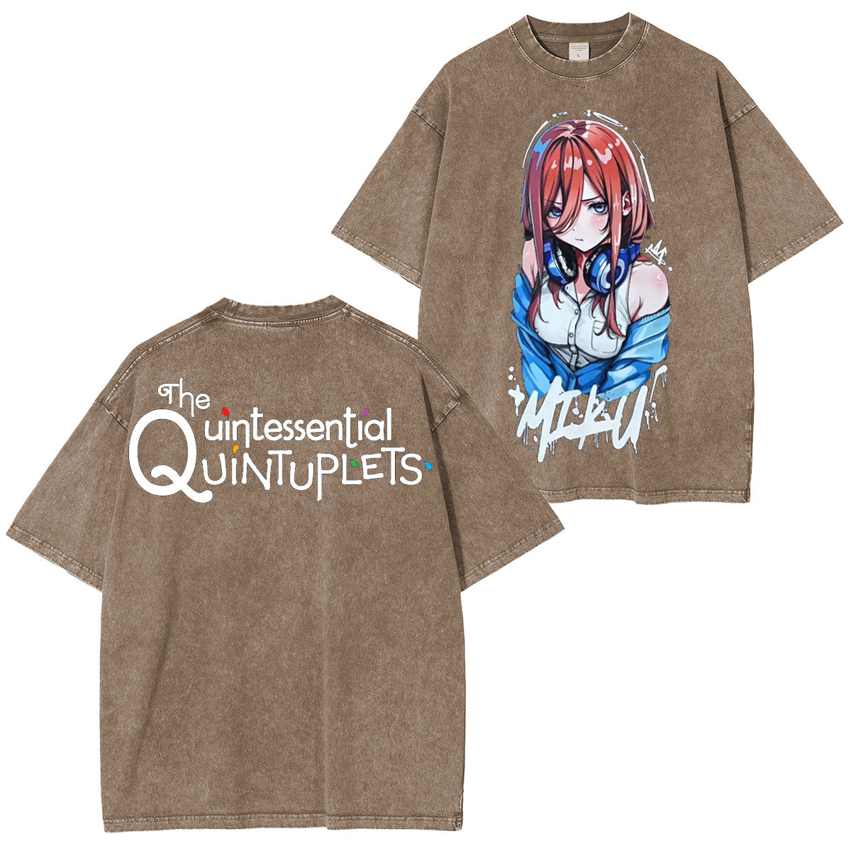 Nakano Miku The Quintessential Quintuplets Washed T-shirt/Crewneck/Hoodie
