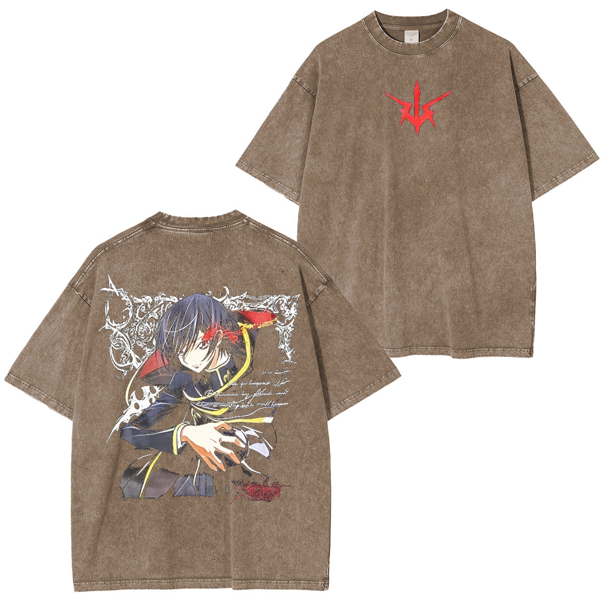 Code Geass: Lelouch de la Rébellion T-shirt/Col ras du cou/Sweat à capuche délavé