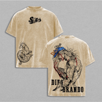Libérez une puissance primitive avec ce t-shirt/sweat/hoodie vintage délavé Diego Brando