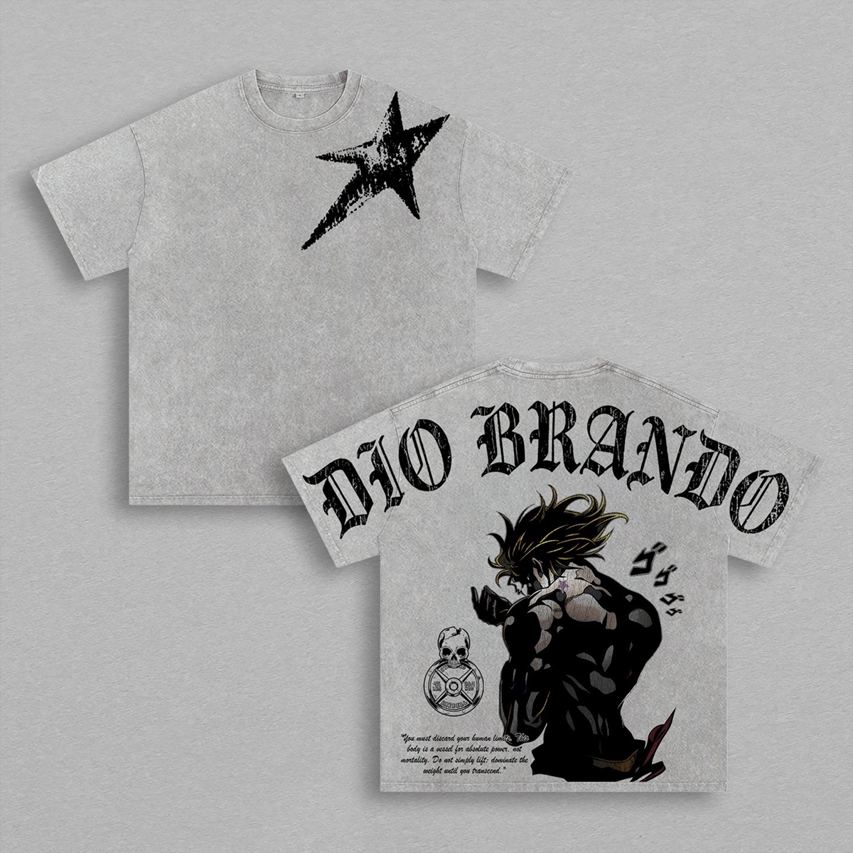 Camiseta/Sudadera de cuello redondo/Sudadera con capucha JOJO lavada