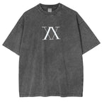 Camiseta Oversize Estampada Lavada de Anime Hunter x Hunter