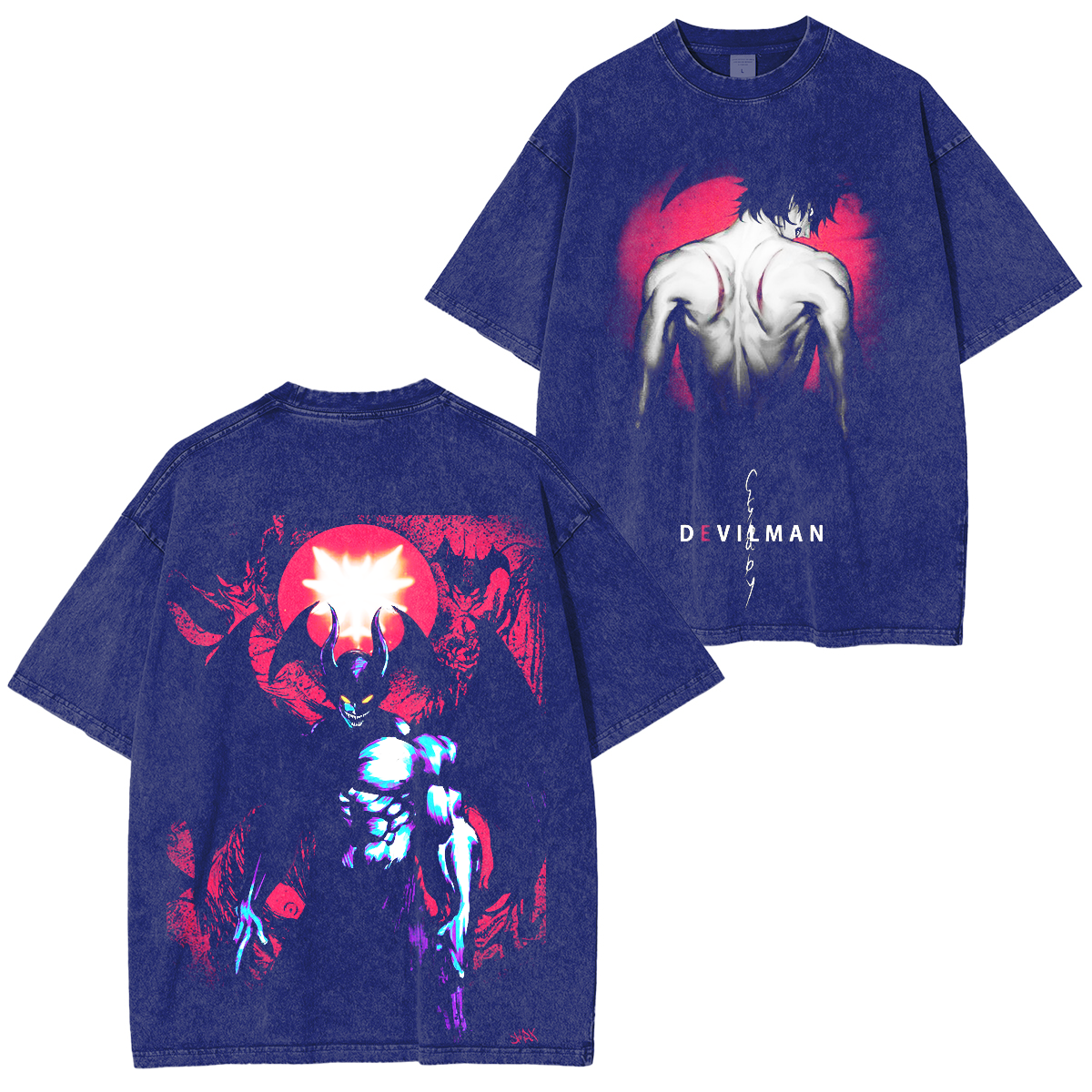 Devilman Crybaby Akita Camiseta Lavada/Sudadera sin Capucha/Sudadera con Capucha