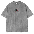 Camiseta Tachima Anime estampada a doble cara lavada