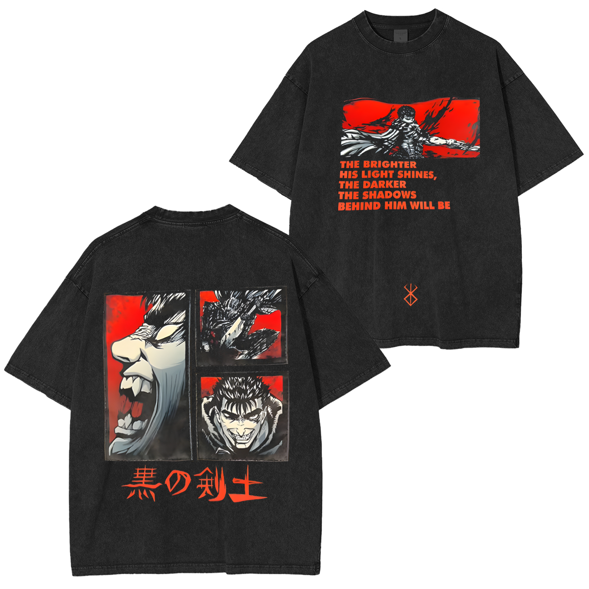 Camisetas de manga corta de Berserk, el clásico anime manga