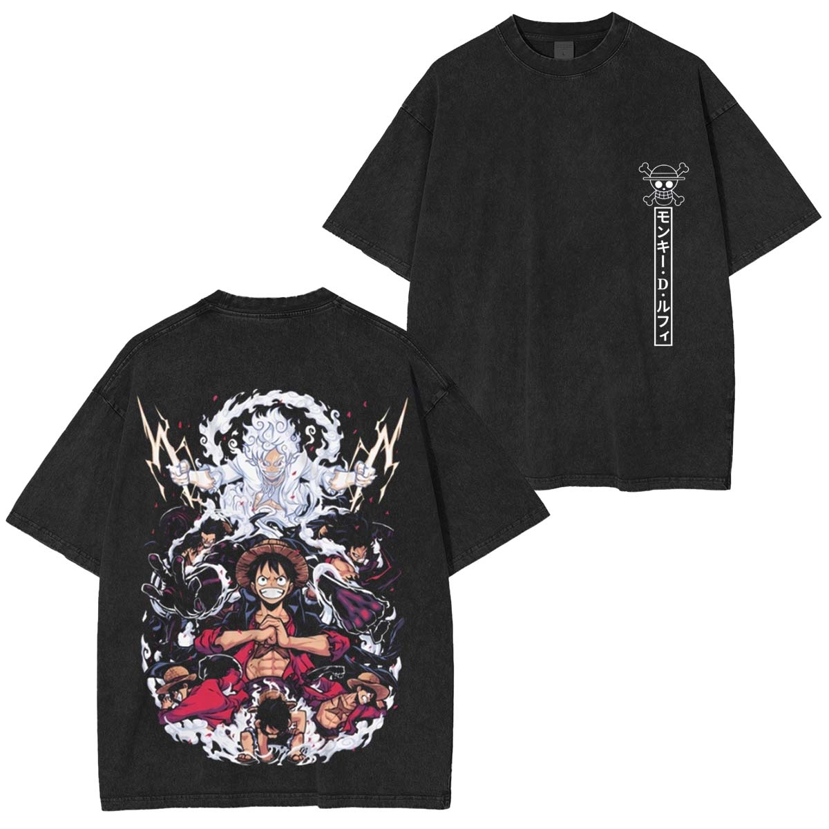 One Piece Luffy All Transformations Anime T-Shirt