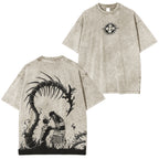 T-shirt unisexe délavé de l'anime Fire Force