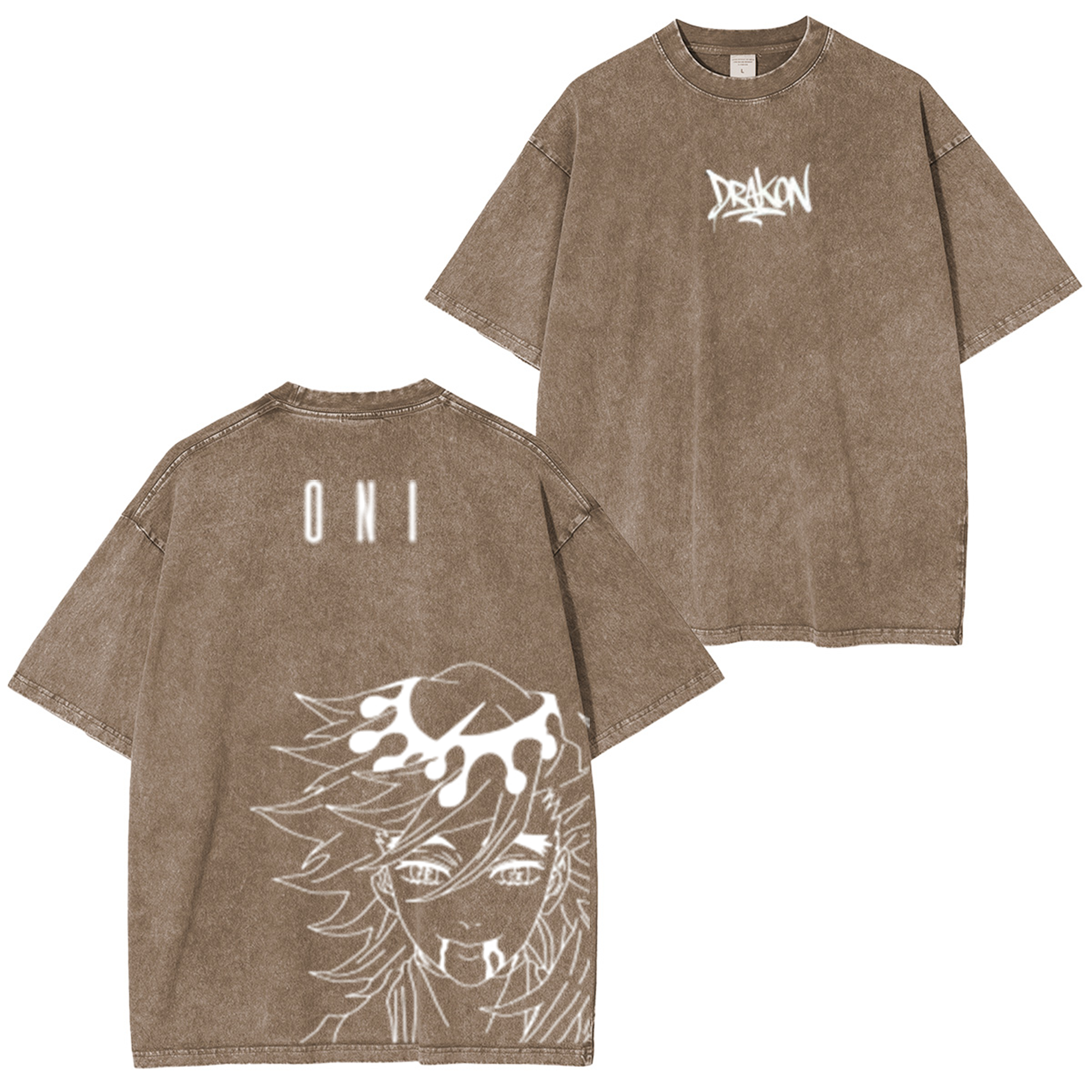 Camiseta unisex lavada Demon Slayer Doma Anime