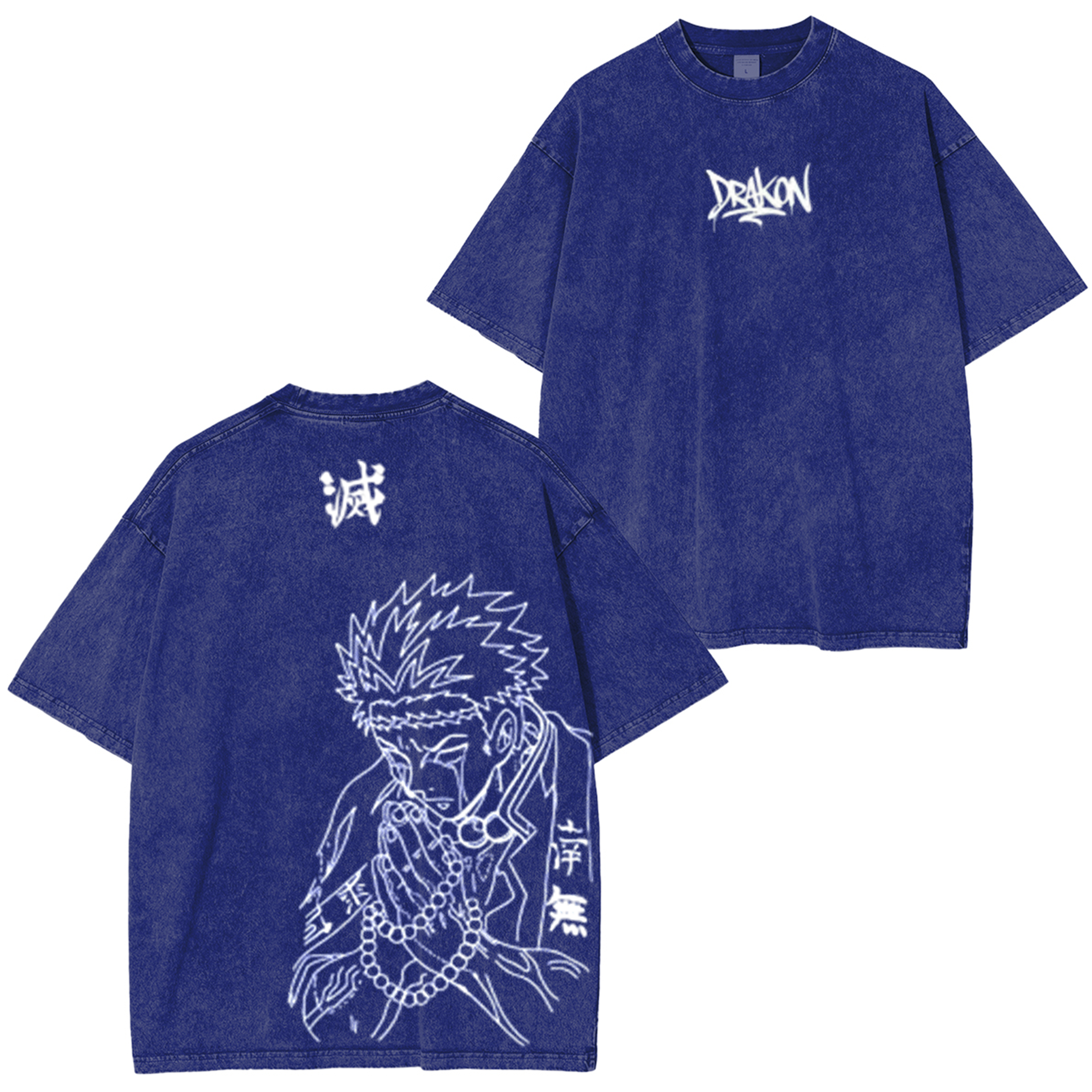 Camiseta unisex lavada de Demon Slayer Anime