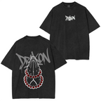 Camiseta lavada unisex de anime Demon Slayer