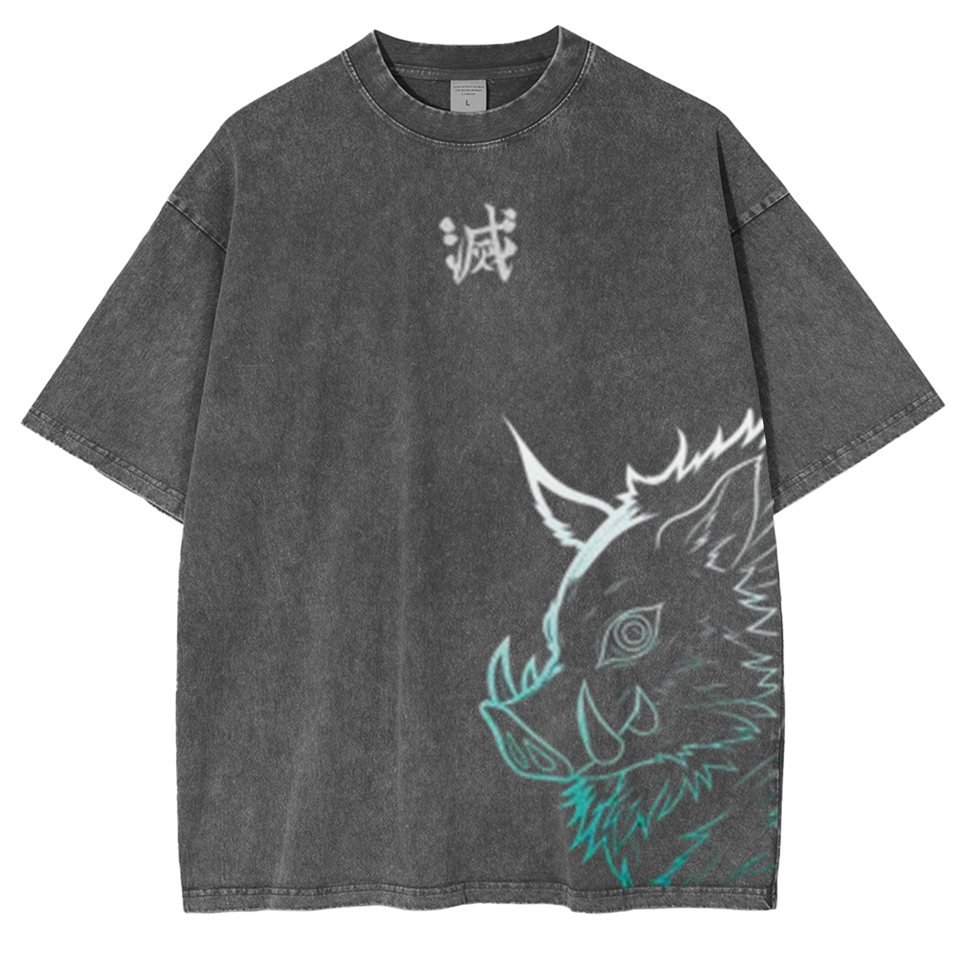 T-shirt Unisexe Délavé Anime Demon Slayer