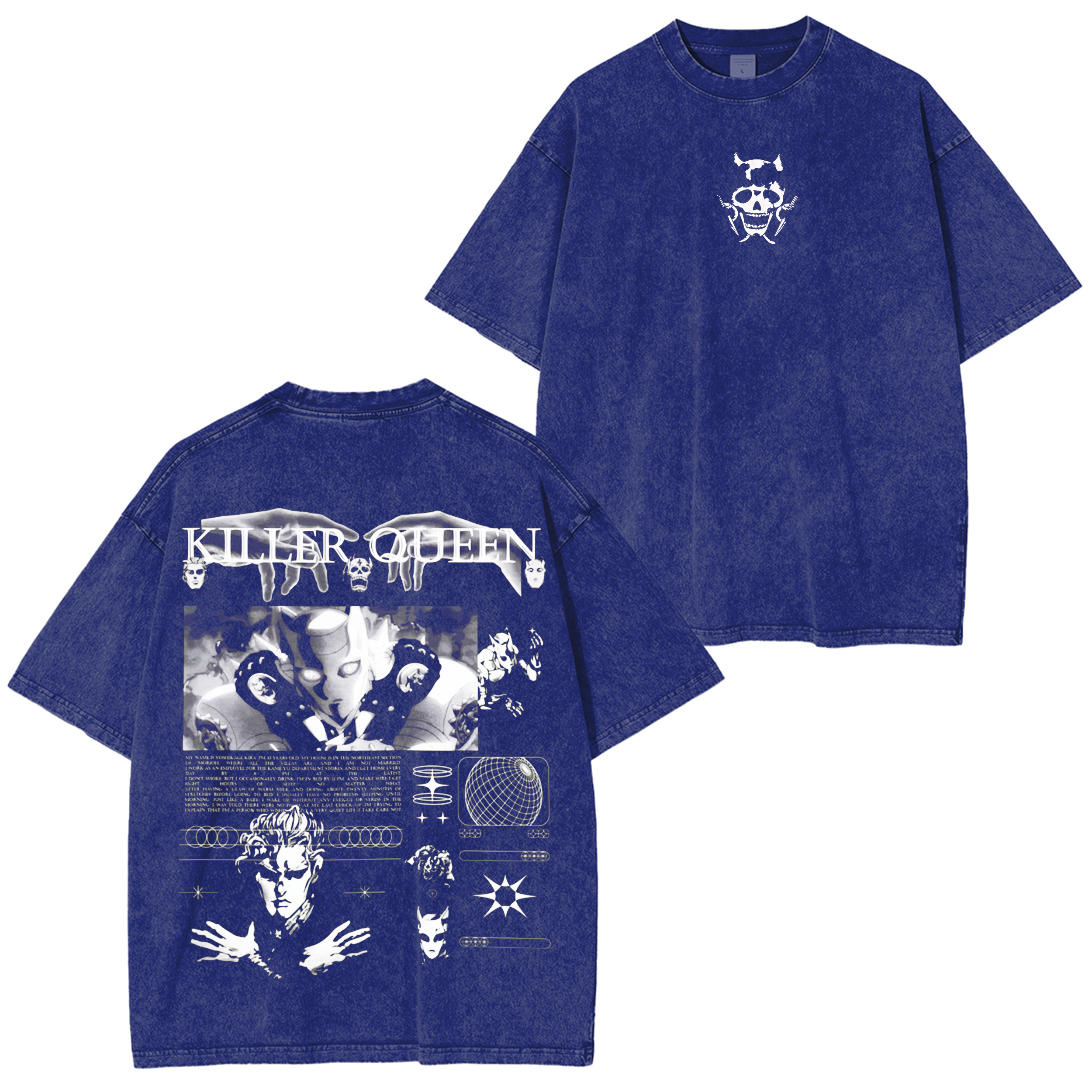 Camiseta Unisex Lavada Killer Queen JoJo Vintage