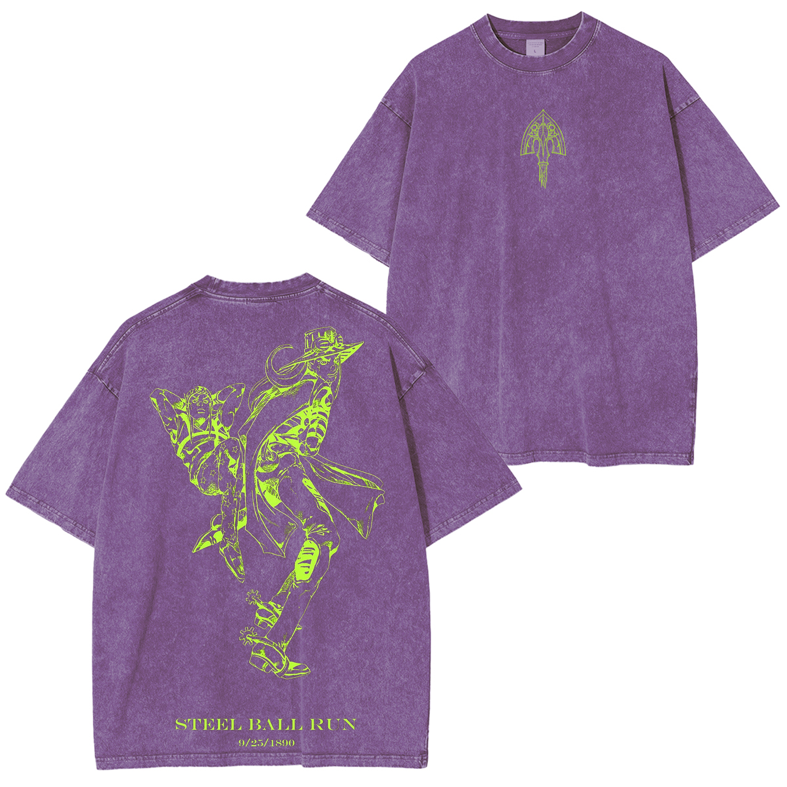 Camiseta unisex lavada vintage de JoJo's Bizarre Adventure