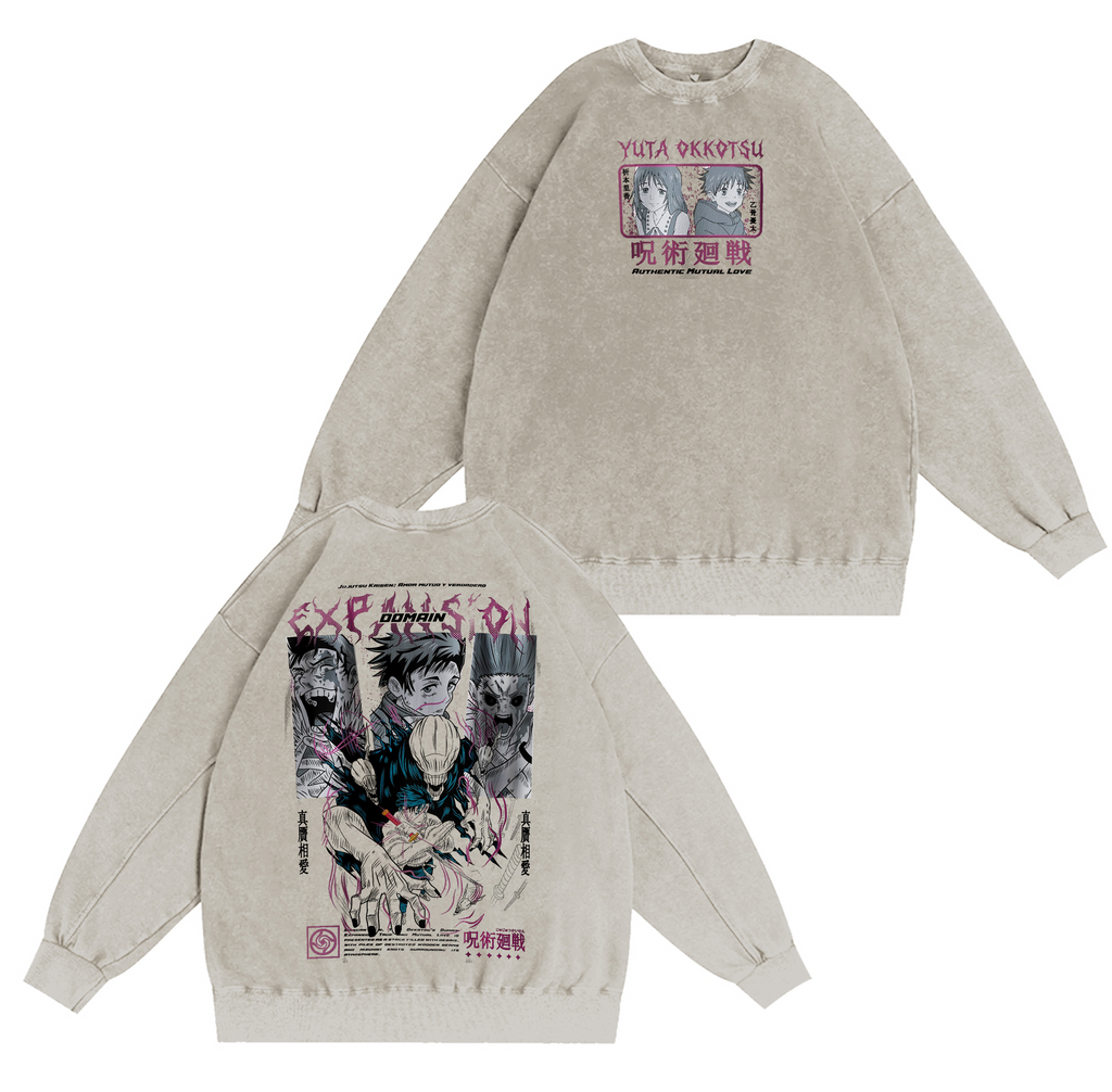 T-shirt/Sweat/Sweat à capuche délavé Jujutsu Kaisen