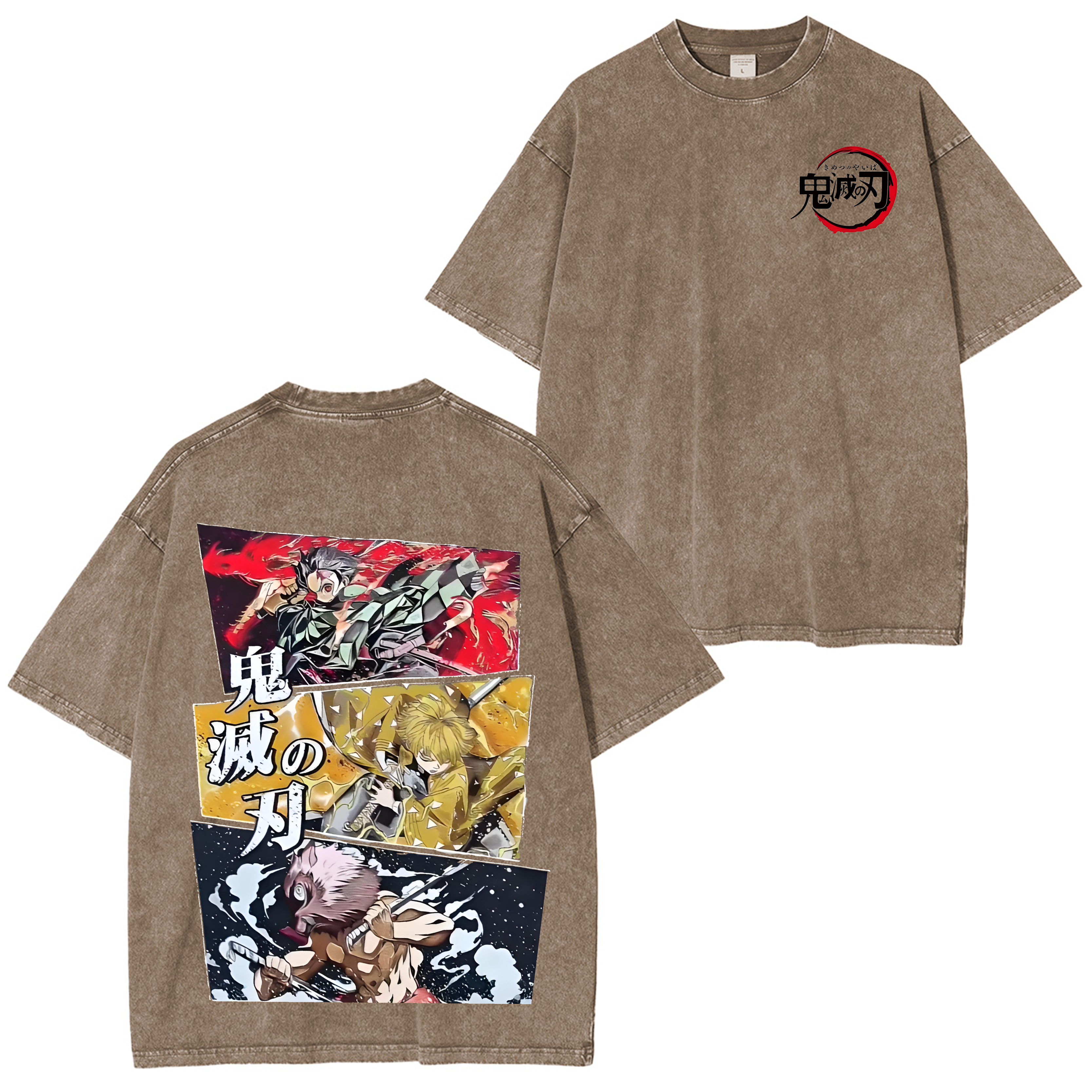 T-shirt unisexe lavé Demon Slayer: Kimetsu no Yaiba