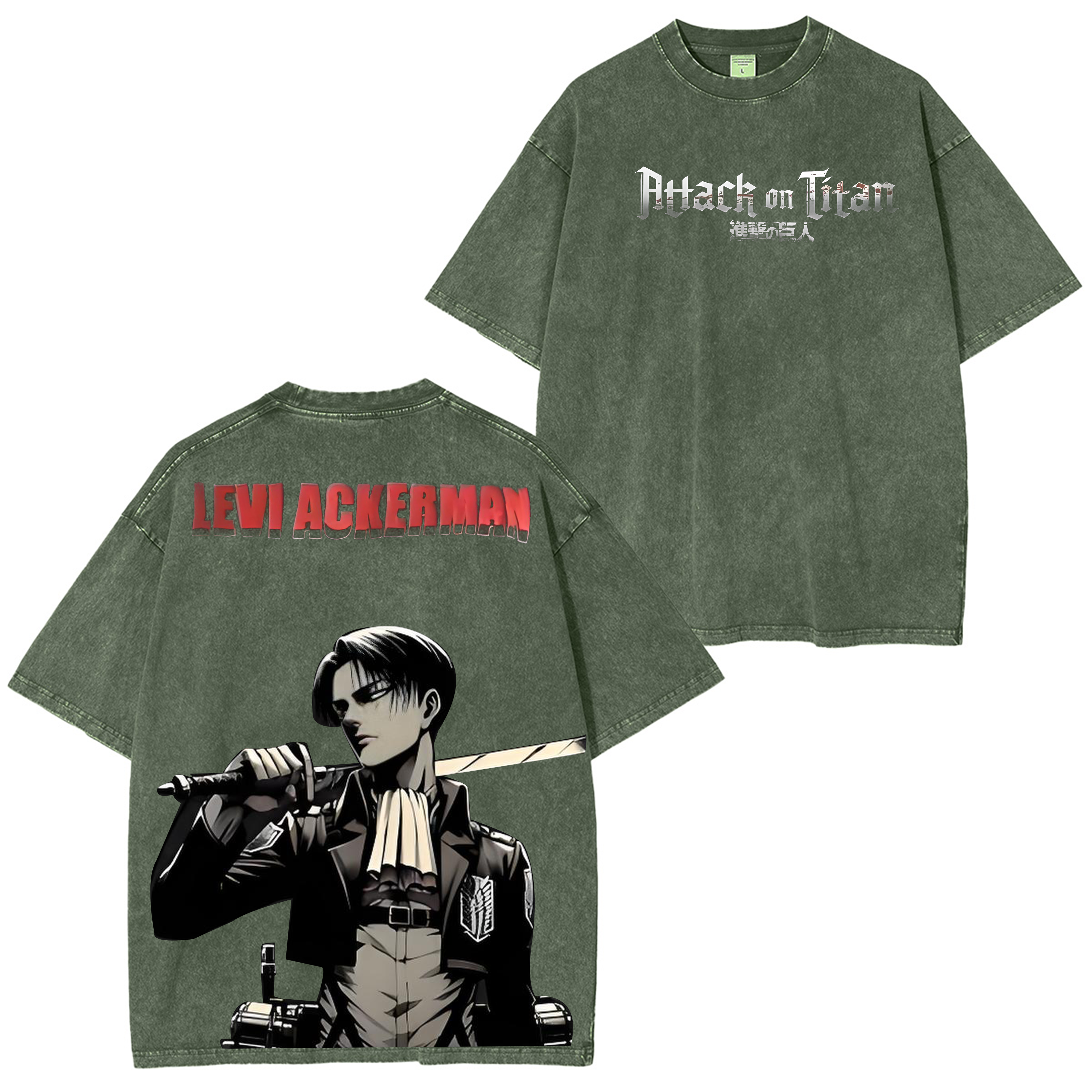 T-shirt Anime Oversize L'Attaque des Titans