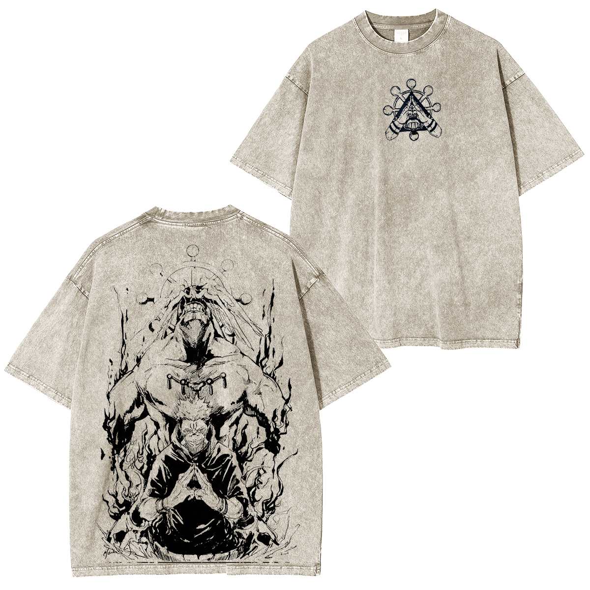 Sukuna & Mahoraga Vintage Washed Unisex T-Shirt
