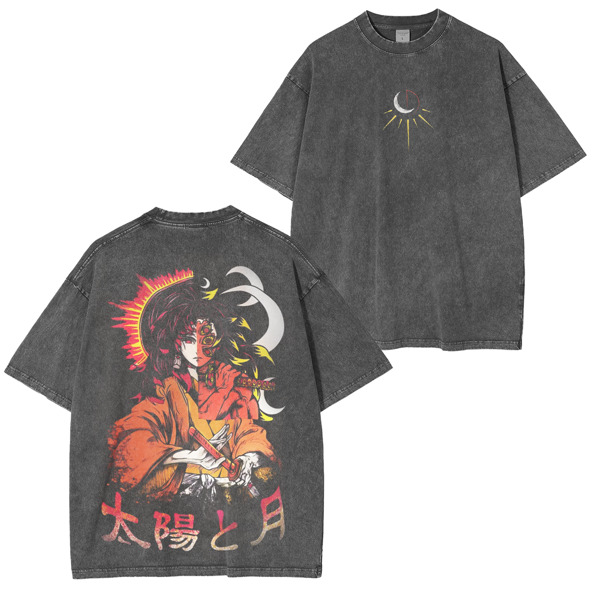 T-shirt Demon Slayer Yoriichi Tsugikuni Hinokami Kagura Vintage Oversize