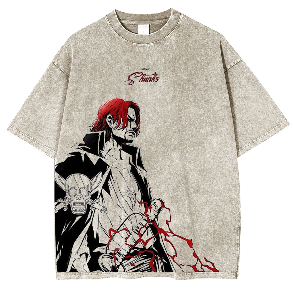 Project Kaos Anime One Piece Yonkou Akagami N Shirt