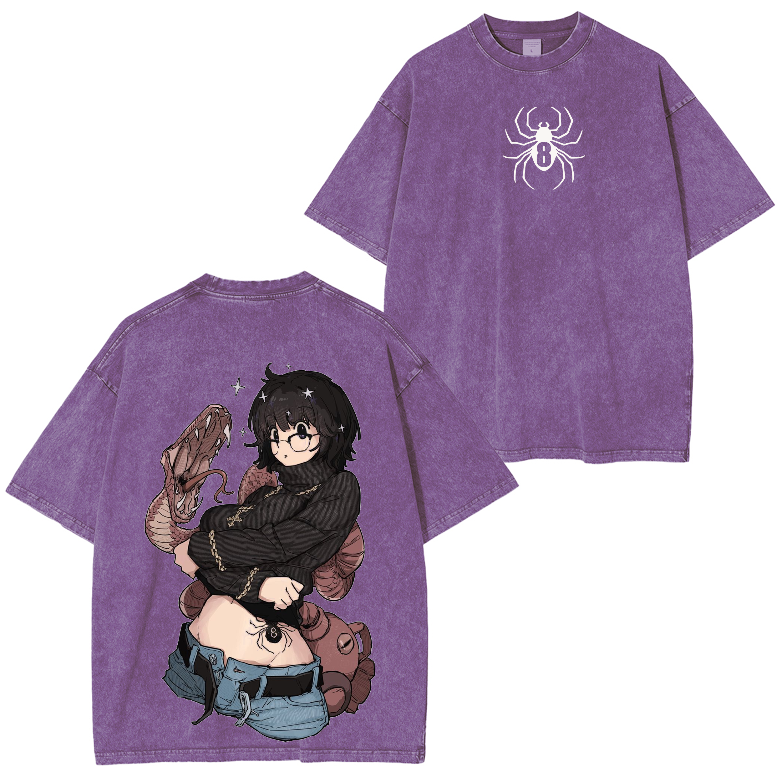 Vintage Washed Shizuku Spider 8 Tee ¨C Hunter x Hunter